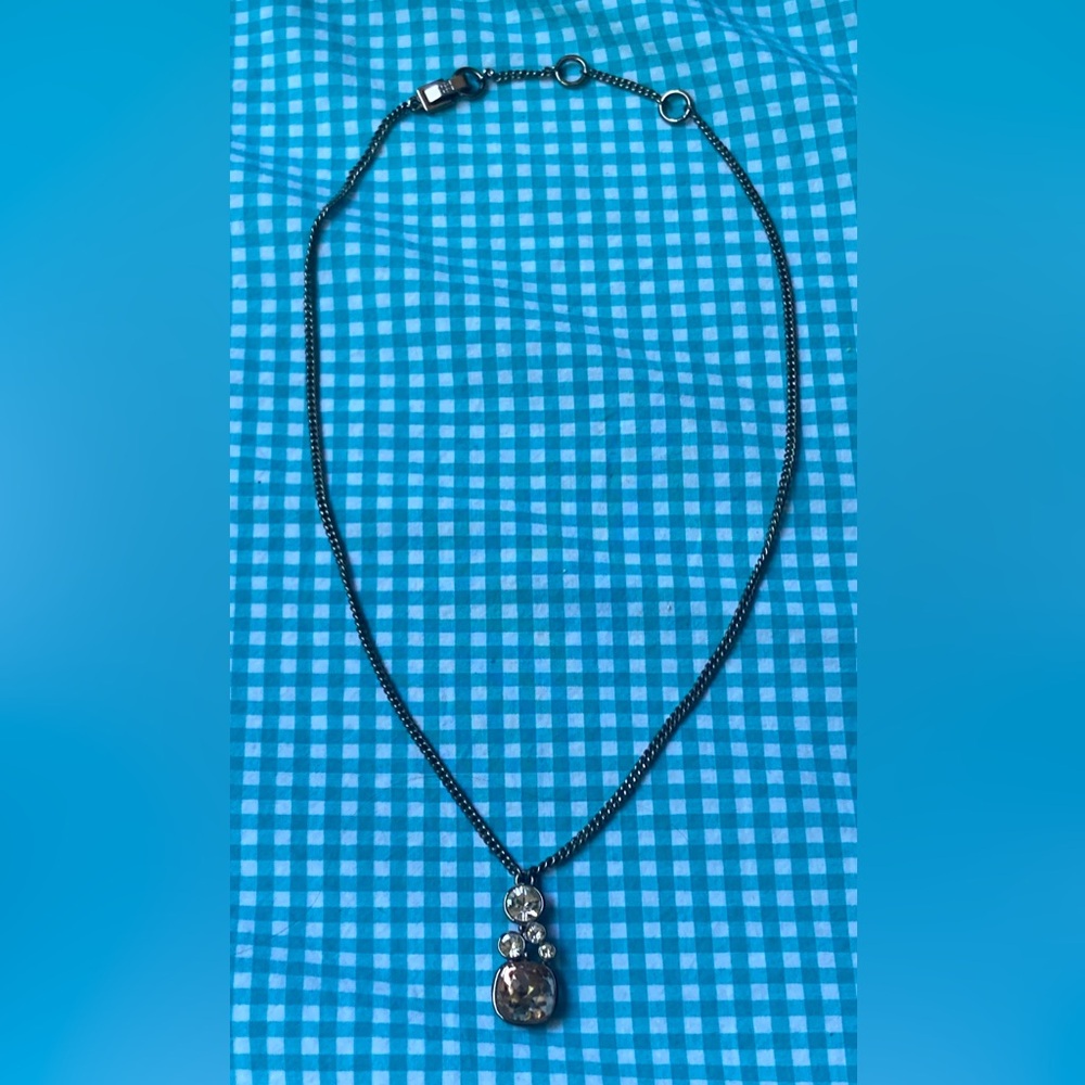 GIVENCHY 5 Crystal Pendant Necklace - Picture 4 of 8